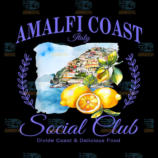 Amalfi-Coast-Italian-Lemons-Positano-Town-Png