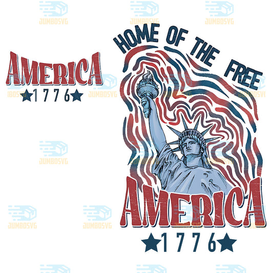 America-1776-Home-Of-The-Free-America-1776-4th-Of-July-Png