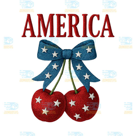 America-Cherries-4th-Of-July-Png