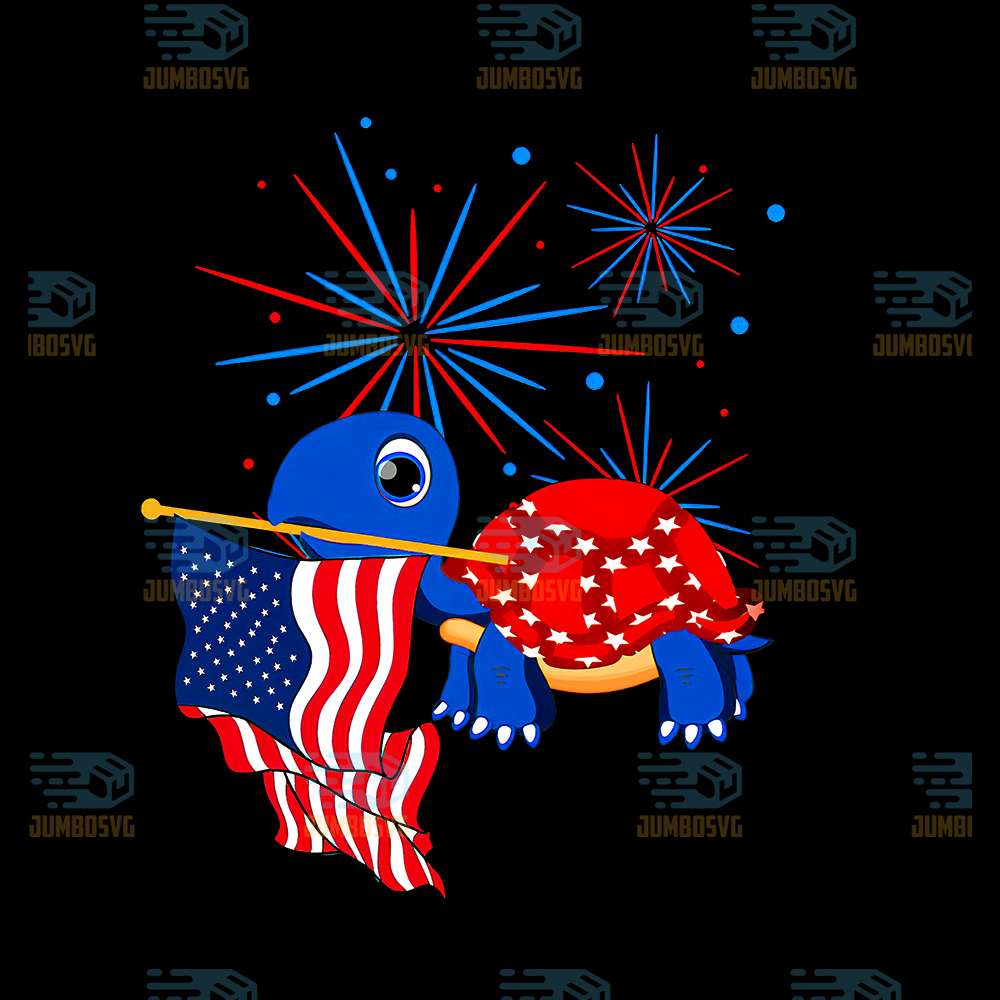 America-Flag-4th-Of-July-Turtle-Png