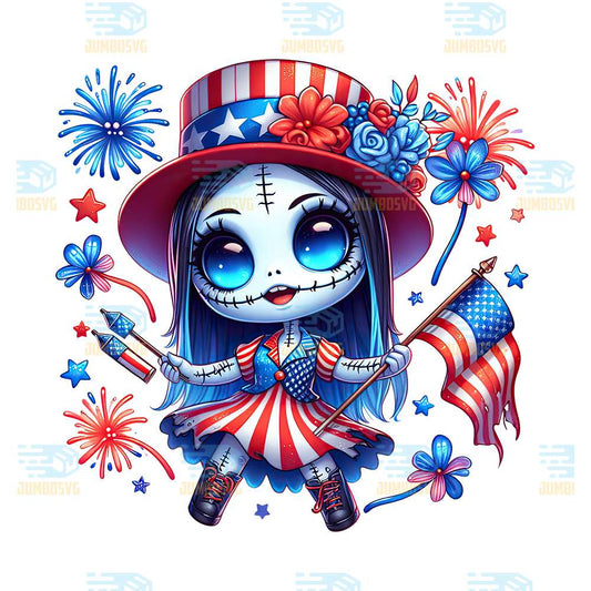 America-Sally-4th-Of-July-Png