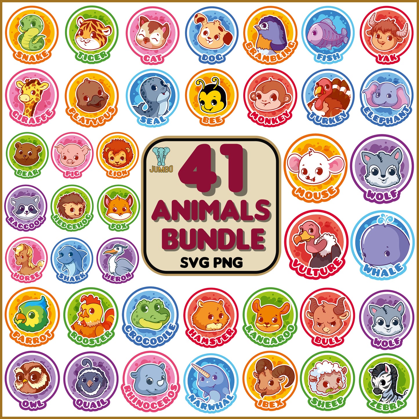 Animals Bundle Svg - Jumbosvg