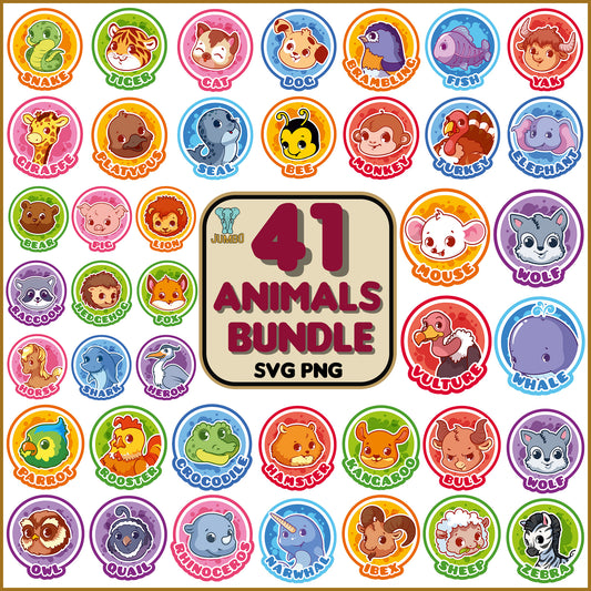 Animals Bundle Svg - Jumbosvg