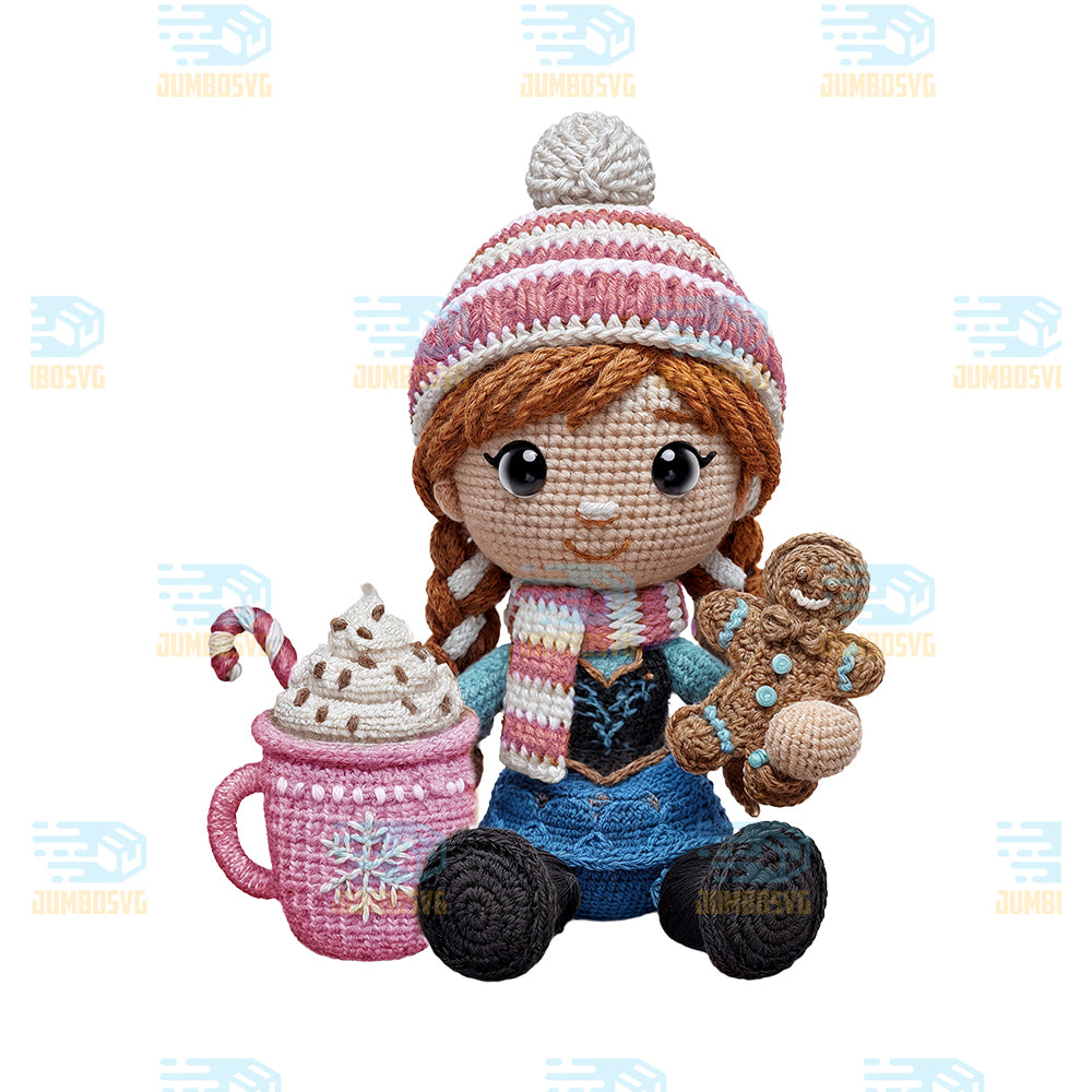 Anna-Crochet-Christmas-Png-Cute-Yarn-Anna-Hot-Cocoa-Png-Crochet-Gingerbread-Girl-Png-Holiday-Cocoa-Christmas-Png