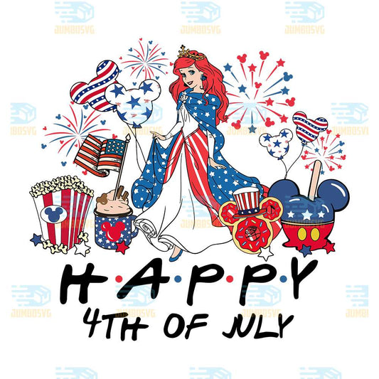 Ariel-America-Happy-4th-Of-July-Png
