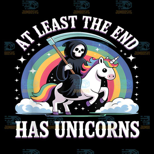At-Least-The-End-Has-Unicorns-Cute-Grim-Reaper-Png