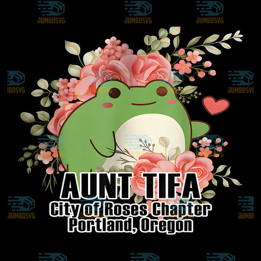 Aunt-Tifa-Frog-Portland-Oregon-Floral-Cute-Png