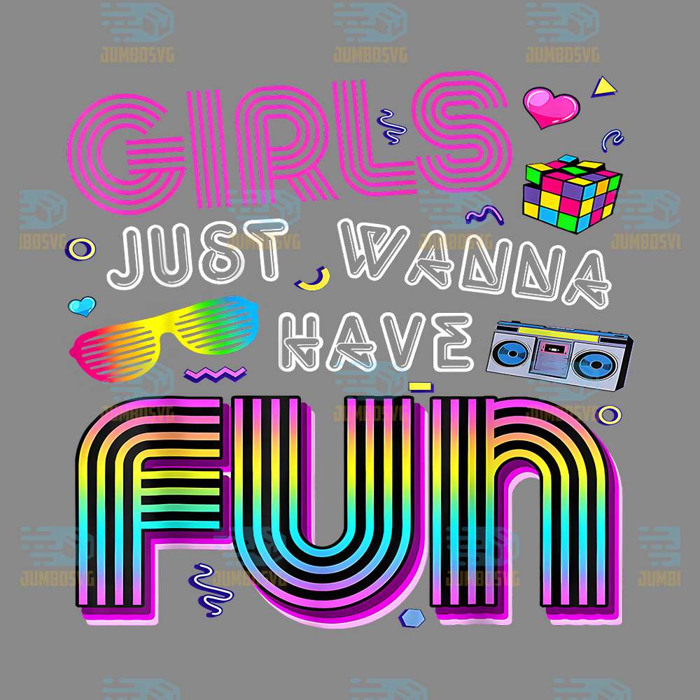 Awesome-80-s-Girls-Just-Wanna-Have-Fun-1980s-Png