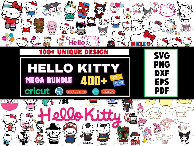 BIG BUNDLE Kawaii Kitty svg files, Kawaii Kitty layered svg, disneyland svg, Kawaii Kitty shirt svg,Kawaii Kitty Bundle svg,Files For Cricut