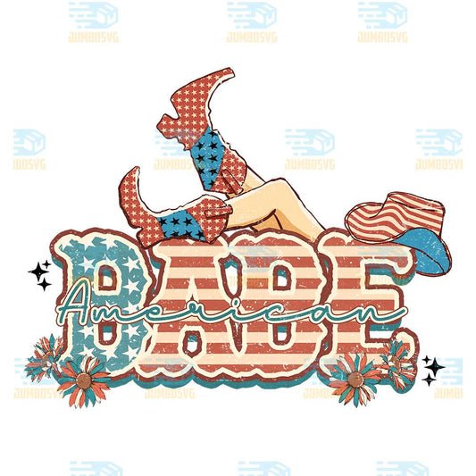 Babe-America-Western-4th-Of-July-Png