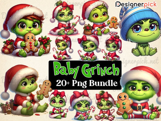 Baby Grinch Sublimation Bundle, Grinch Png Bundle, Christmas Grinch Png, Baby Grinch Png, Xmas Grinch Png, Grinch Sublimation Bundle - Jumbosvg