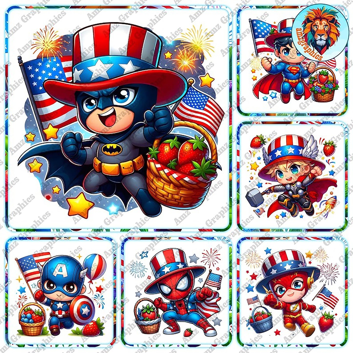 Baby Superhero 4th Of July Bundle, Independence Cartoon Png, 4th Of July Png, America Cartoon Png, Independence Day Png, Superhero Png, Digital Download