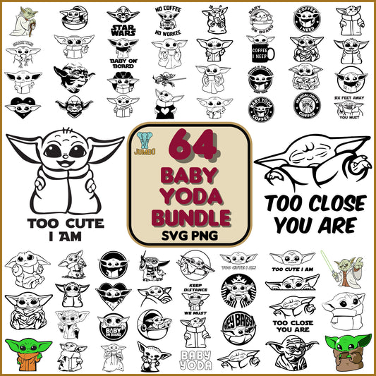 Baby Yoda Bundle Svg - Jumbosvg