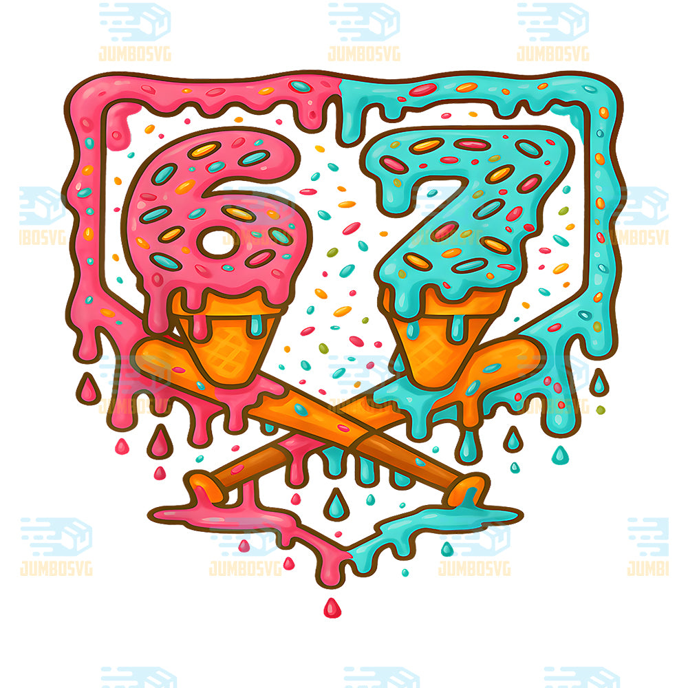 Baseball-Drip-Ice-Cream-67-Baseball-Lifestyle-Png