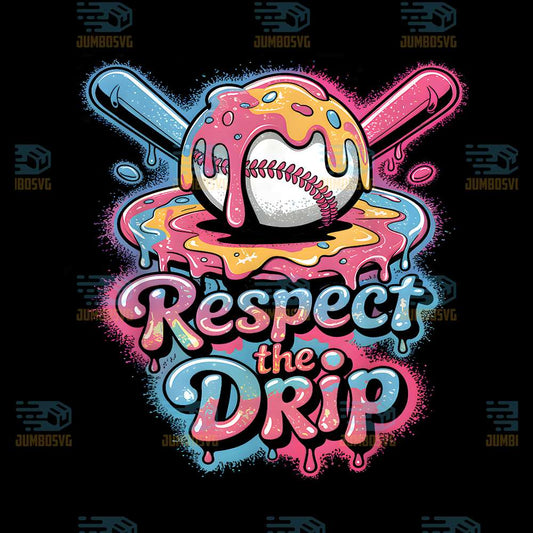 Baseball-Respect-The-Drip-Ice-Cream-Png-1