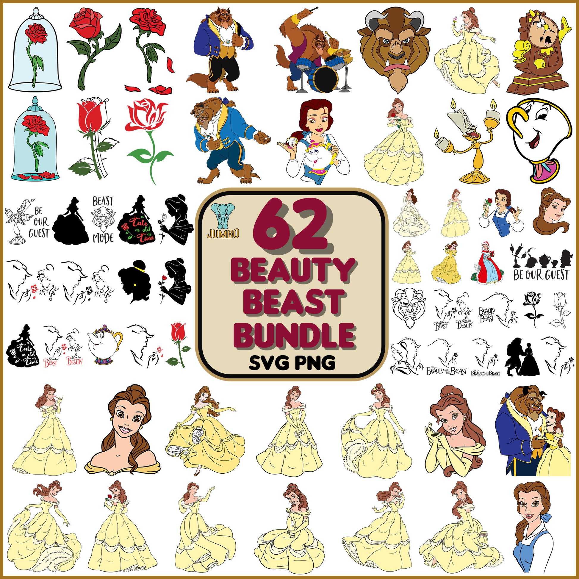 Beauty Beast Bundle Svg - Jumbosvg