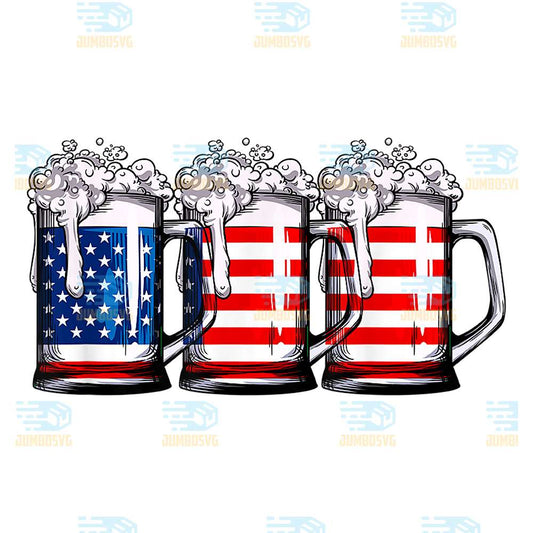 Beer-America-Flag-4th-Of-July-Png
