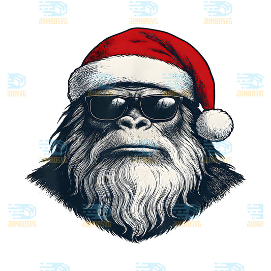 Bigfoot-Face-Sunglasses-Santa-Christmas-Funny-Xmas-Sasquatch-Png