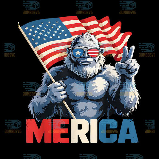 Bigfoot-Merica-American-Flag-Patriotic-4th-Of-July-Png