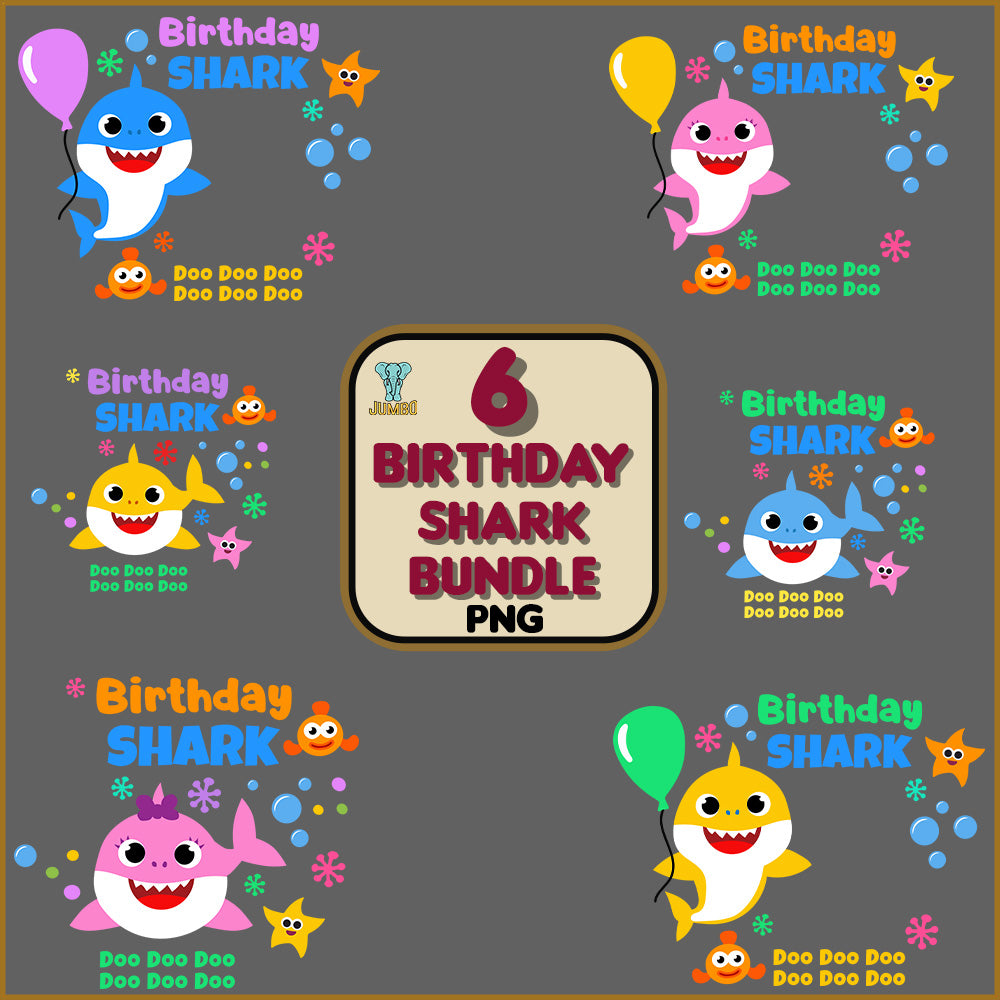 BirthdaySharkPngBundle