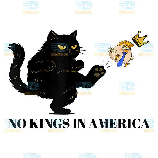 Black-Cat-No-Kings-In-America-We-The-People-Political-Png