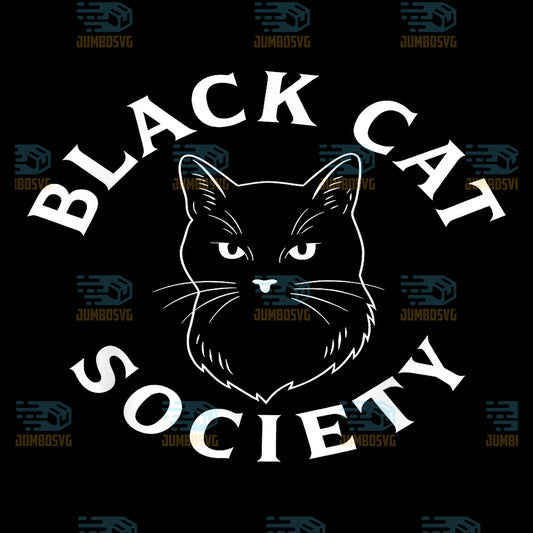 Black-Cat-Society-Cute-Kitten-Lover-Feline-Pet-Owner-Png