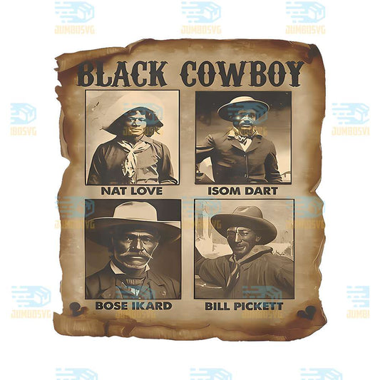 Black-Cowboy-Western-Rodeo-Melanin-Black-History-Texas-Png