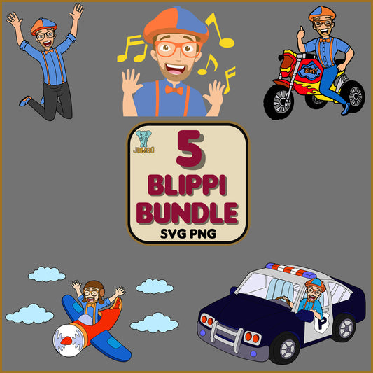 Blippi Svg Bundle