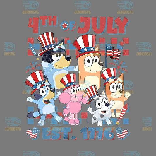 Bluey-4th-of-July-Est-1776-Png