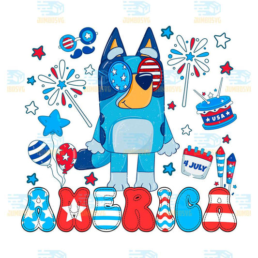 Bluey-America-4th-Of-July-Png