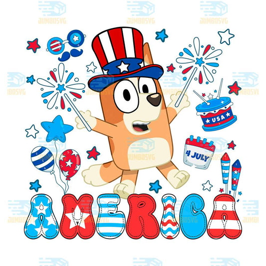 Bluey-Bingo-America-4th-Of-July-Png