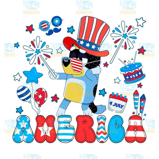 Bluey-Dad-America-4th-Of-July-Png