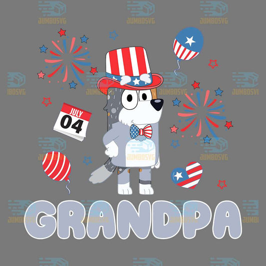 Bluey-Grandpa-Bob-4th-Of-July-Png