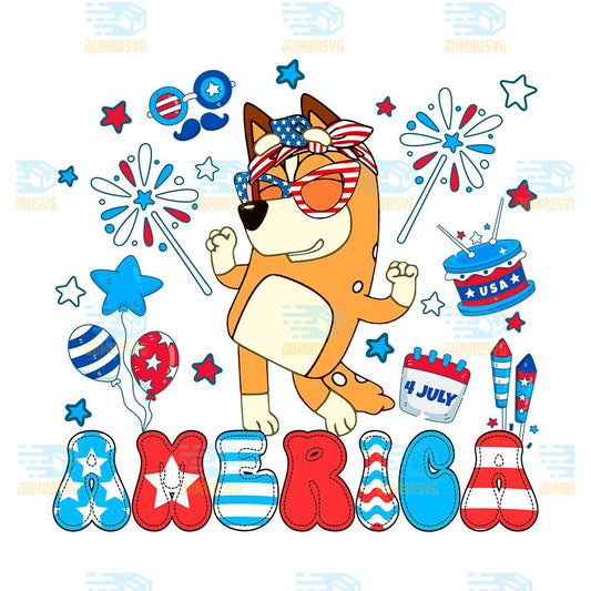 Bluey-Mom-America-4th-Of-July-Png