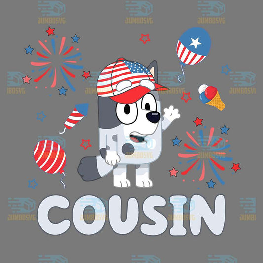 Bluey-Muffin-Cousin-4th-Of-July-Png