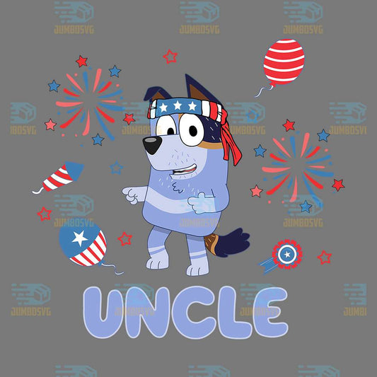 Bluey-Uncle-Stripe-4th-Of-July-Png