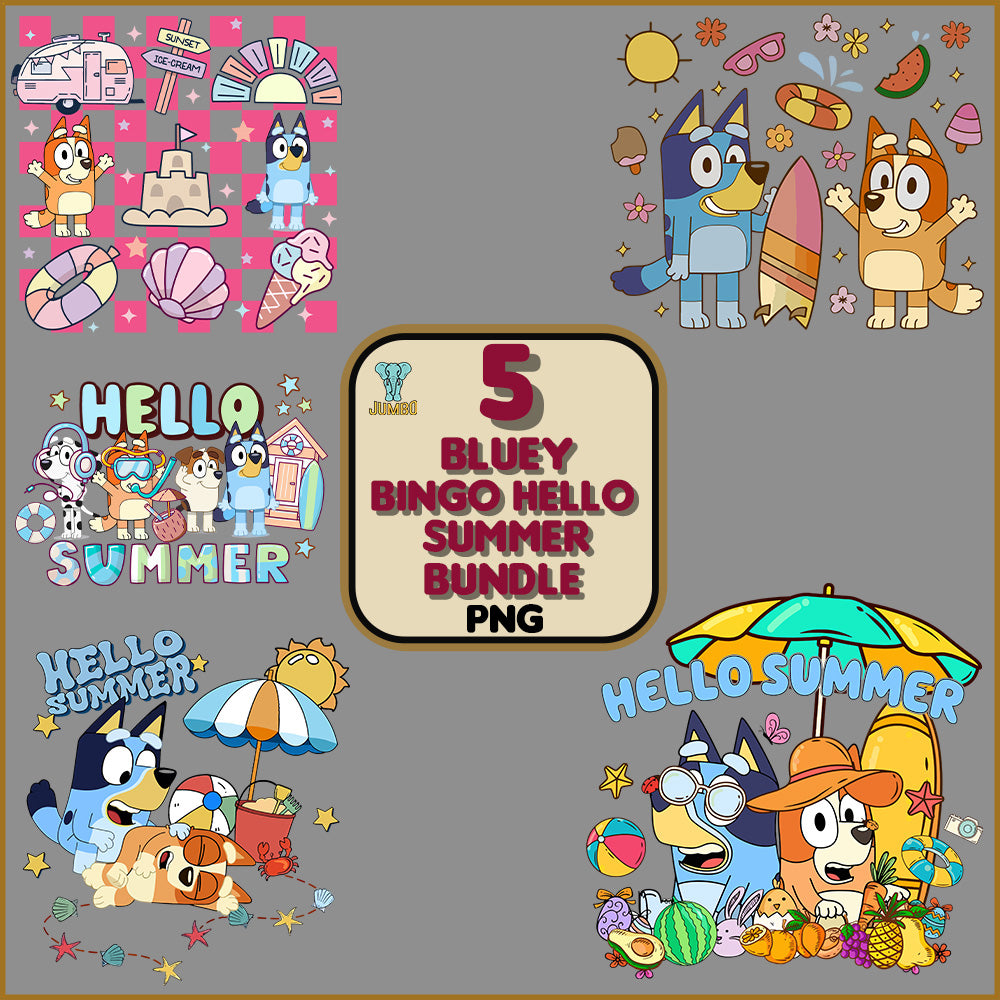 BlueyBingoHelloSummerBundlePng