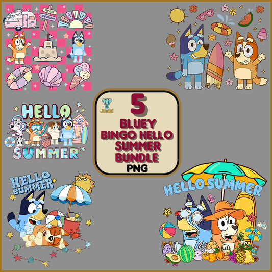 BlueyBingoHelloSummerBundlePng