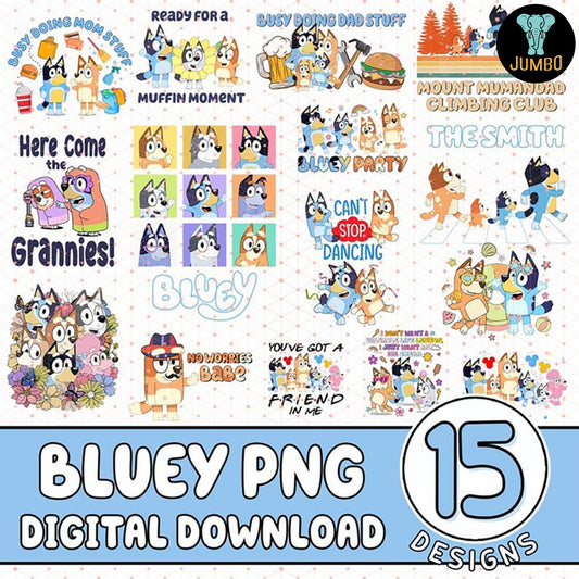 BlueyDogPngBundle