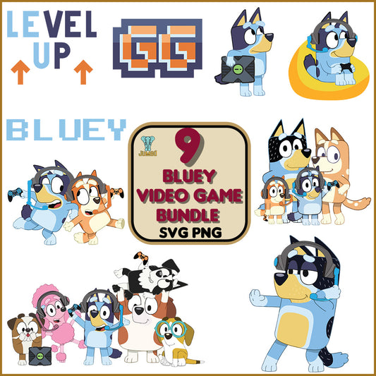 BlueyVideoGameSvgBundle