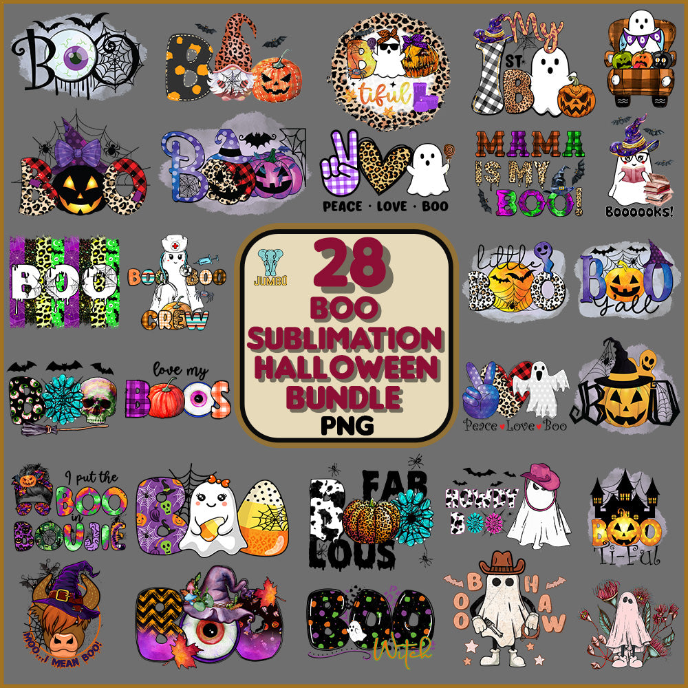 BooSublimationHalloweenBundlePng