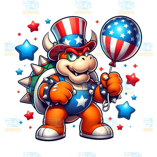 Bowser-America-4th-Of-July-Png