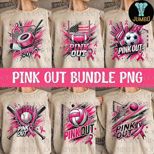 BreastCancerSportPinkOutPngBundle