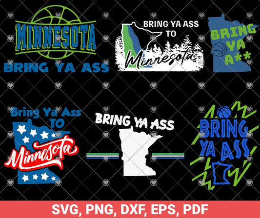 Bring Ya Ass svg, Bring Ya Ass To Minnesota Retro Style svg bundle