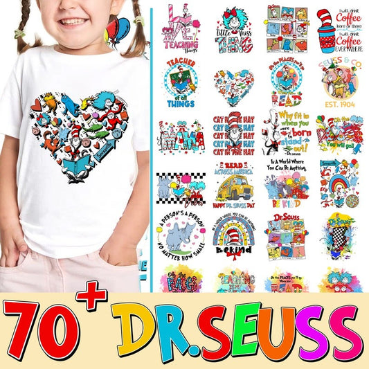 Bundle 70+ Read Across America Png, Oh The Places You'll Go Png, Cat In The Hat Png, Teacher Life Png, Teacher Sublimation Design