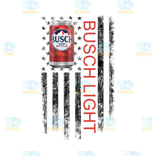 Busch-Light-Apple-American-Flag-Png
