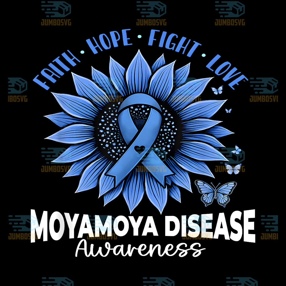 Butterflies-Sunflower-Moyamoya-Disease-Awareness-Png