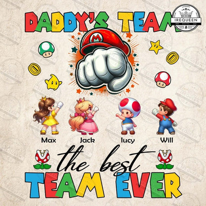 CUSTOM Super Daddy Team Png, The Best Team Ever Png, Super Daddio Png, Dad And Baby Fist Bump Png, Best Father’s Day Png, Digital File