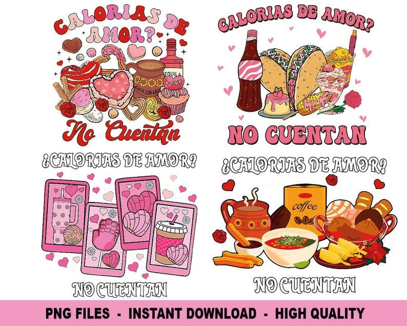 Calorias De Amor No Cuentan png, Funny, Mexican Valentines Day png