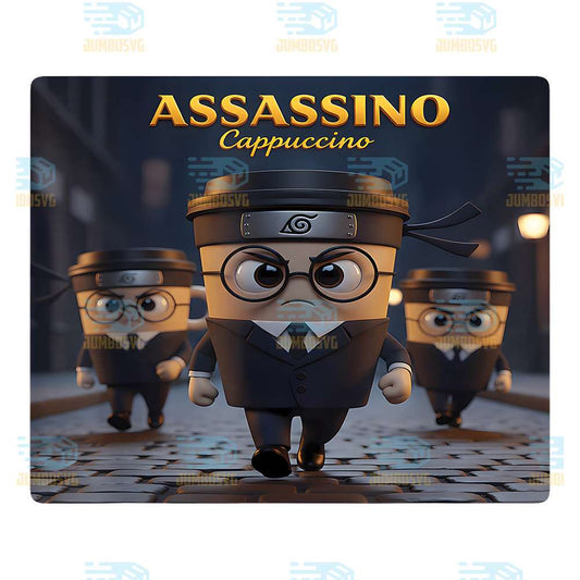 Cappuccino-Assassino-Ninja-Coffee-Cup-Png